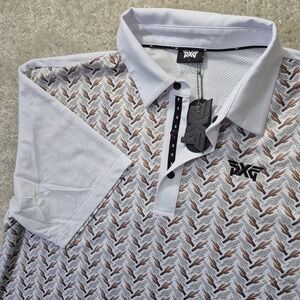 PXG Performance Polo Shirt Mens Large Brown Nature Parsons Xtreme Golf Southwest